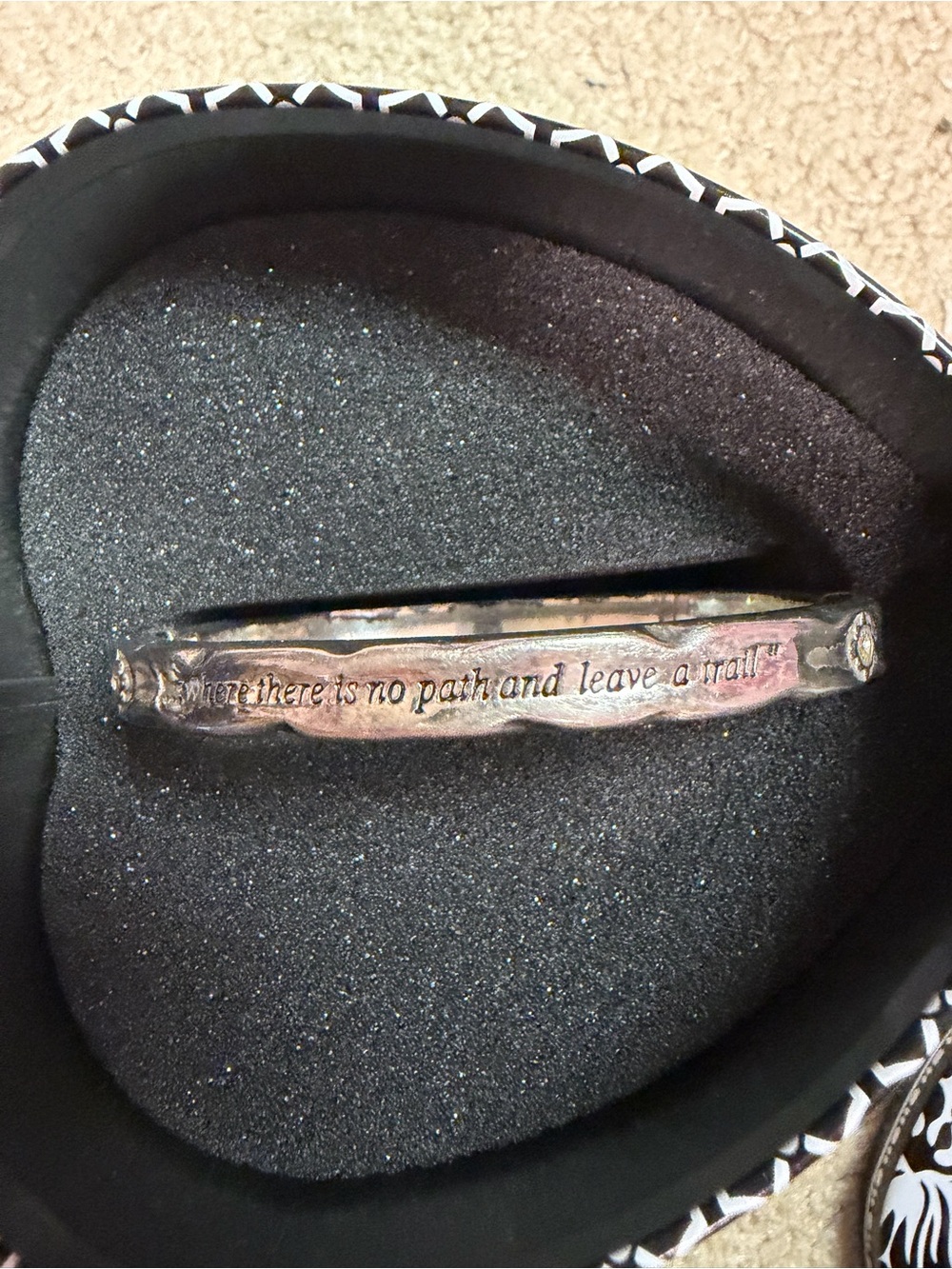 Women’s Brighton Inspirational Silver-Tone Engraved Bangle Hinged Bracelet